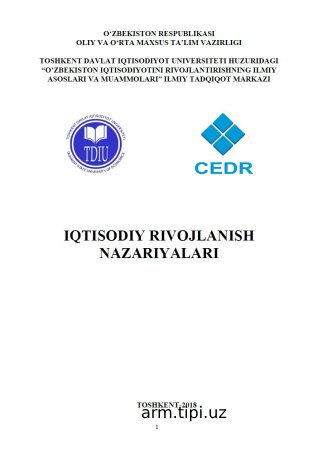 IQTISODIY RIVOJLANISH NAZARIYALARI