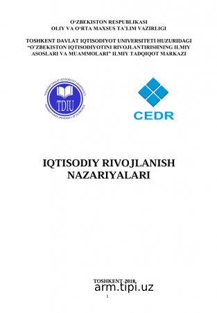IQTISODIY RIVOJLANISH  NAZARIYALARI