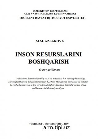 INSON RESURSLARINI  BOSHQARISH