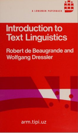 Introduction  to  _  Text  Linguistics