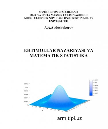 EHTIMOLLAR NAZARIYASI VA MATEMATIK STATISTIKA