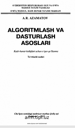ALGORITMLASH VA  DASTURLASH  ASOSLARI