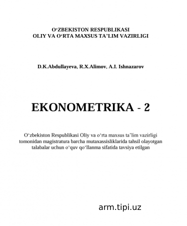 EKONOMETRIKA - 2