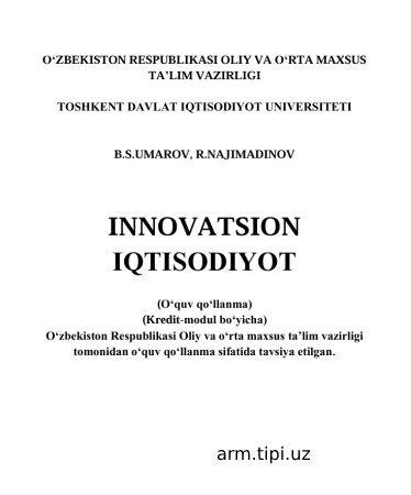 INNOVATSION IQTISОDIYOT