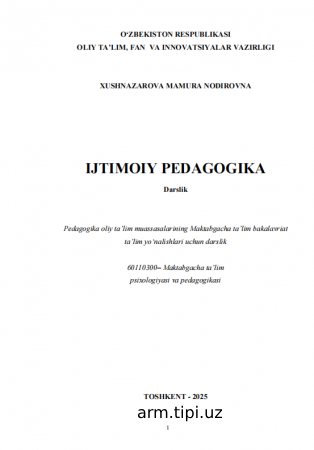 IJTIMOIY PEDAGOGIKA