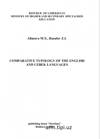 COMPARATIVE TYPOLOGY OF THE ENGLISH AND UZBEK LANGUAGES