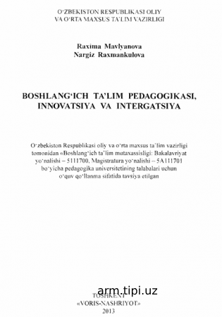 BOSHLANG'ICH TA'LIM  PEDAGOGIKASI INNOVATSIYA VA INTEGRATSIYA