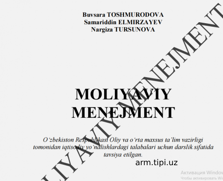 MOLIYAVIY  MENEJMENT