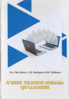 O'zbek tilini sohada qo'llanilishi